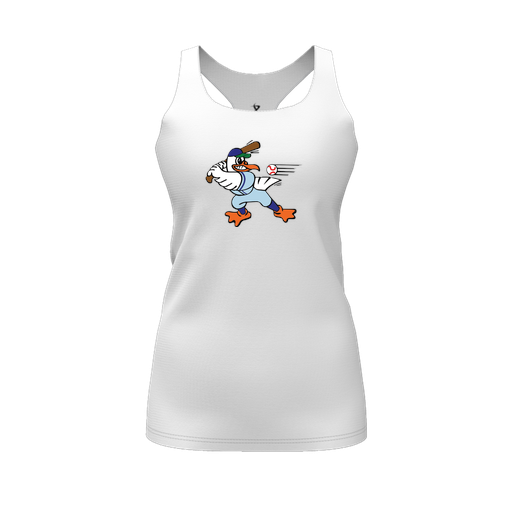 [FT0TRBWH-FYS-LOGO2] Decker Racerback Tank Top (Female Youth S, White, Logo 2)