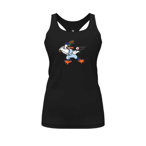 [FT0TRBBK-FYS-LOGO2] Decker Racerback Tank Top (Female Youth S, Black, Logo 2)