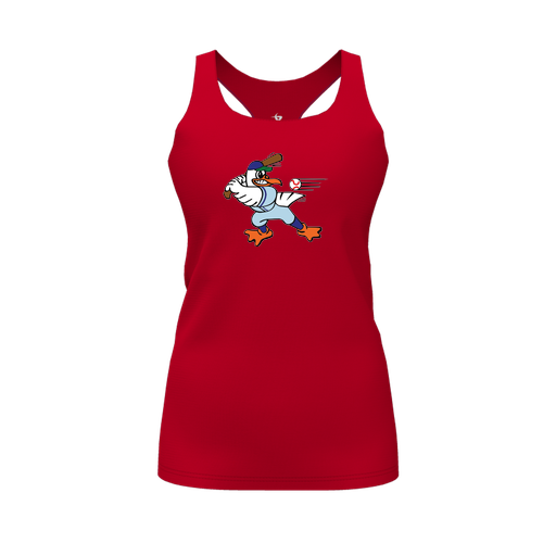 [FT0TRBRD-FYS-LOGO2] Decker Racerback Tank Top (Female Youth S, Red, Logo 2)