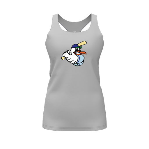 [FT0TRBGY-FYS-LOGO1] Decker Racerback Tank Top (Female Youth S, Gray, Logo 1)