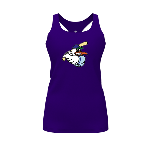 [FT0TRBPP-FYS-LOGO1] Decker Racerback Tank Top (Female Youth S, Purple, Logo 1)