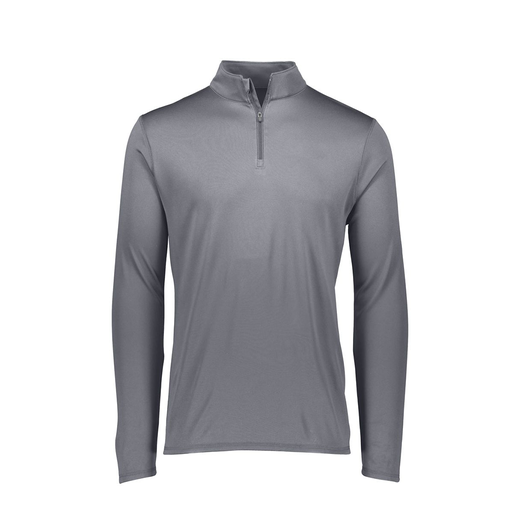 [FTLQFLGY-AS-LOGO1] Decker Men's Flex-Lite 1/4 Zip Shirt (Adult S, Gray, Logo 1)