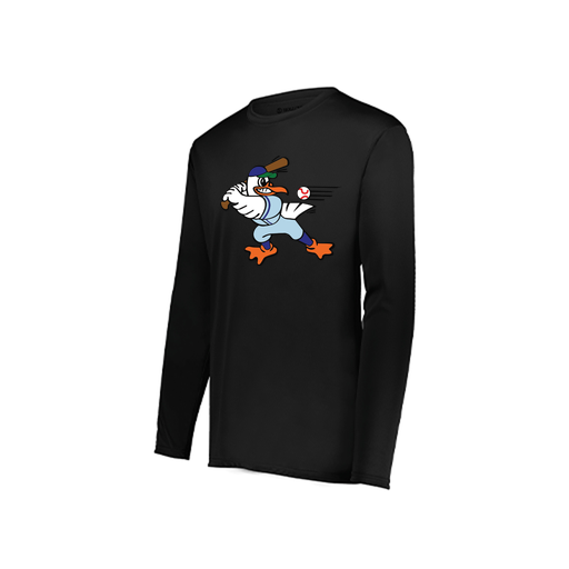 [222822.080.XS-LOGO2] Men's LS Smooth Sport Shirt (Adult XS, Black, Logo 2)