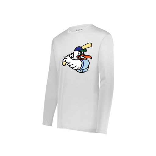 [222822.005.XS-LOGO1] Men's LS Smooth Sport Shirt (Adult XS, White, Logo 1)