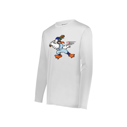[222822.005.XS-LOGO2] Men's LS Smooth Sport Shirt (Adult XS, White, Logo 2)