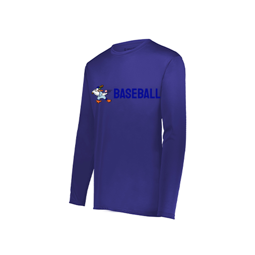 [222822.747.XS-LOGO3] Men's LS Smooth Sport Shirt (Adult XS, Purple, Logo 3)