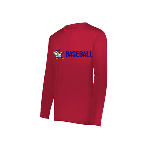 [222822.083.XS-LOGO3] Men's LS Smooth Sport Shirt (Adult XS, Red, Logo 3)