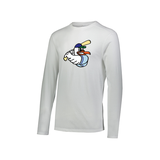 [FTLCUBWH-AXS-LOGO1] Decker Men's Tri-Blend T-Shirt - Long Sleeve (Adult XS, White, Logo 1)