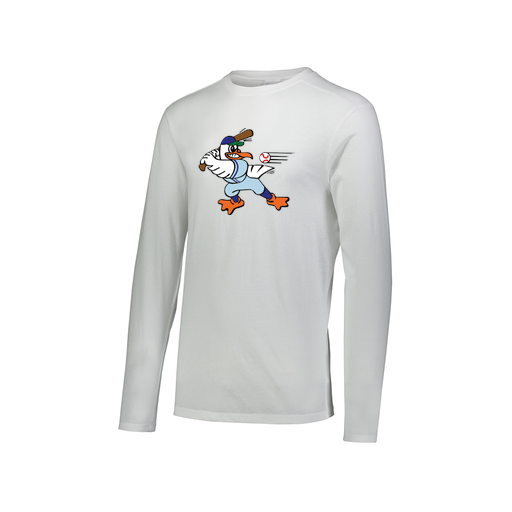 [FTLCUBWH-AXS-LOGO2] Decker Men's Tri-Blend T-Shirt - Long Sleeve (Adult XS, White, Logo 2)