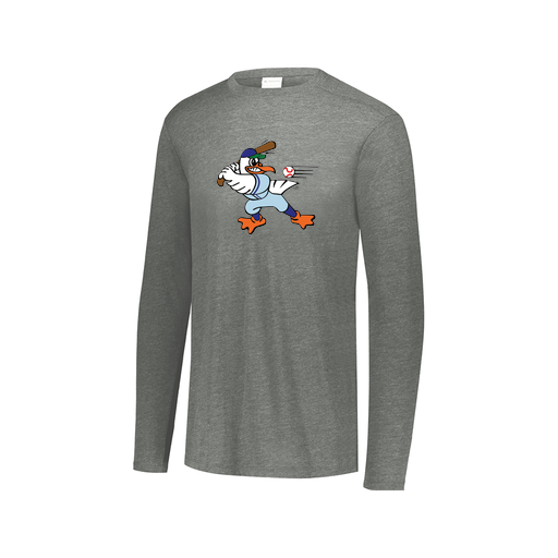 [FTLCUBGY-AXS-LOGO2] Decker Men's Tri-Blend T-Shirt - Long Sleeve (Adult XS, Gray, Logo 2)