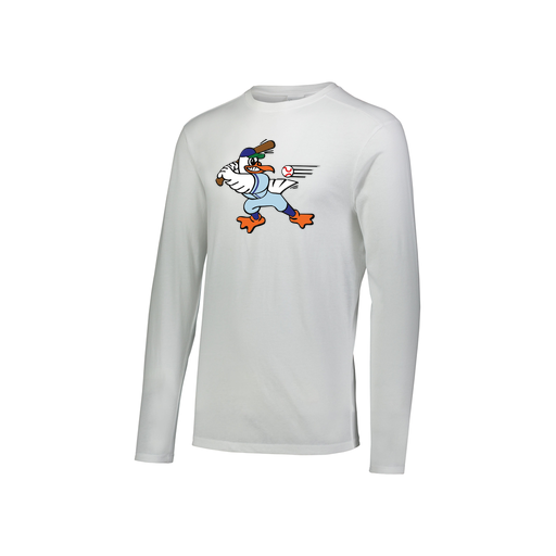 [FTLCUBWH-YS-LOGO2] Decker Youth Tri-Blend T-Shirt - Long Sleeve (Youth S, White, Logo 2)