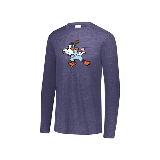 [FTLCUBNV-YS-LOGO2] Decker Youth Tri-Blend T-Shirt - Long Sleeve (Youth S, Navy, Logo 2)