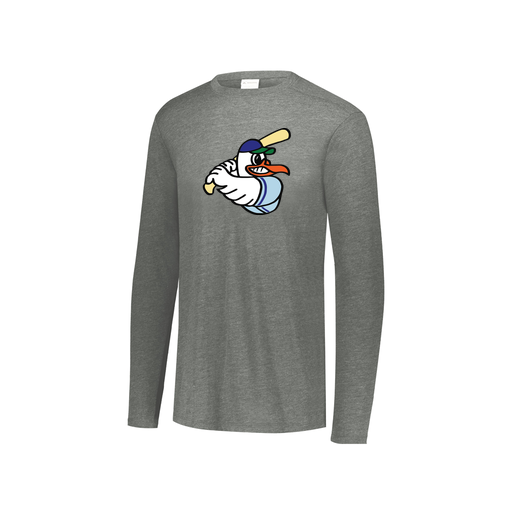 [FTLCUBGY-YS-LOGO1] Decker Youth Tri-Blend T-Shirt - Long Sleeve (Youth S, Gray, Logo 1)